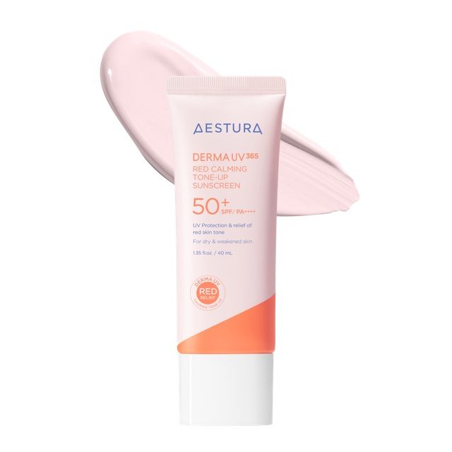 Product photo of 더마UV365 레드진정 톤업 선크림 (영문 고유 표기는 페이지에서 확인되지 않아 번역)