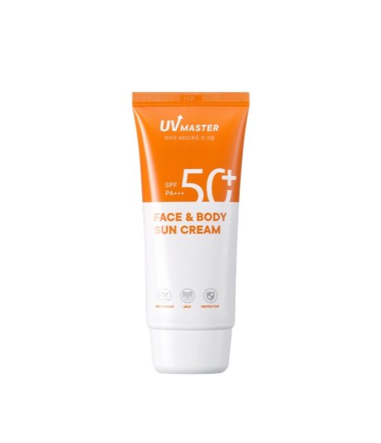 Product photo of uv master face body sun cream
